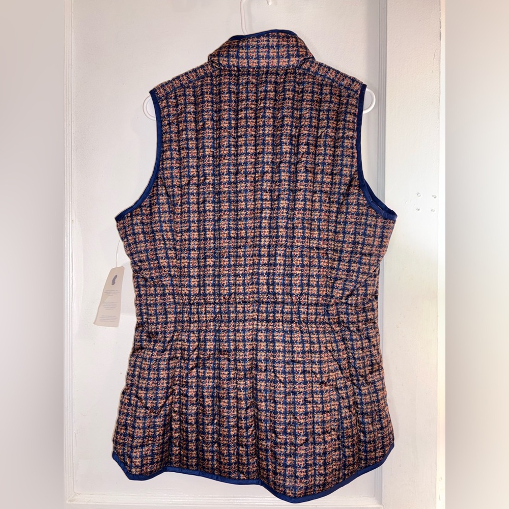 NWT Tommy Hilfiger Down Feather Puffer Vest in Blue Red Yellow – Women’s Large - Picture 9 of 15